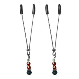 Sex & Mischief Nipple Clips Ruby Black, image 1
