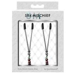 Sex & Mischief Nipple Clips Ruby Black, image 2