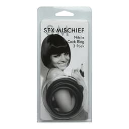 Sex & Mischief Nitrile Cockring 3 Pack - Image 1