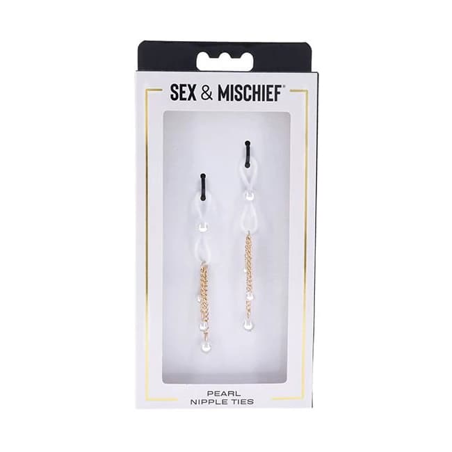 Sex & Mischief Pearl Nipple Ties - Image 1