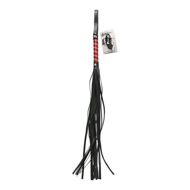Sex & Mischief Red & Black Stripe Flogger - Image 1