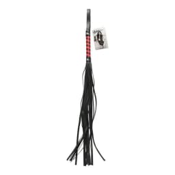 Sex & Mischief Red & Black Stripe Flogger, image 1