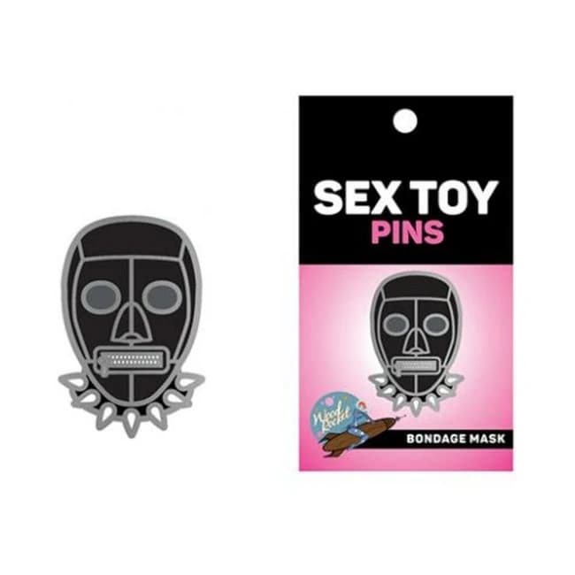 Sex Toy Pin Black Bondage Mask - Image 1