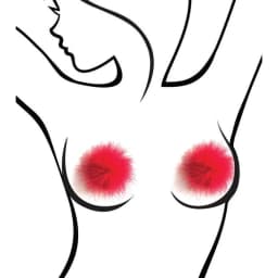 Sexy Af Red Marabou Nipple Covers, image 2