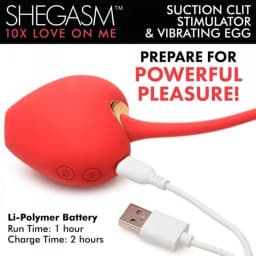 Shegasm 10x Love on Me Suction Clit Stim & Egg, image 3
