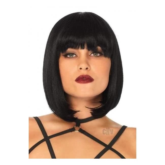 Short Natural Bob Wig Os Blk - Image 1