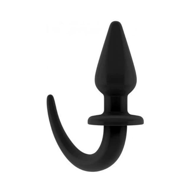 Shots Ouch Puppy Play Tail Butt Plug - Black - Image 1