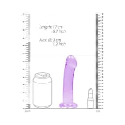 Shots Realrock Crystal Clear 7" Dildo - Purple, image 3