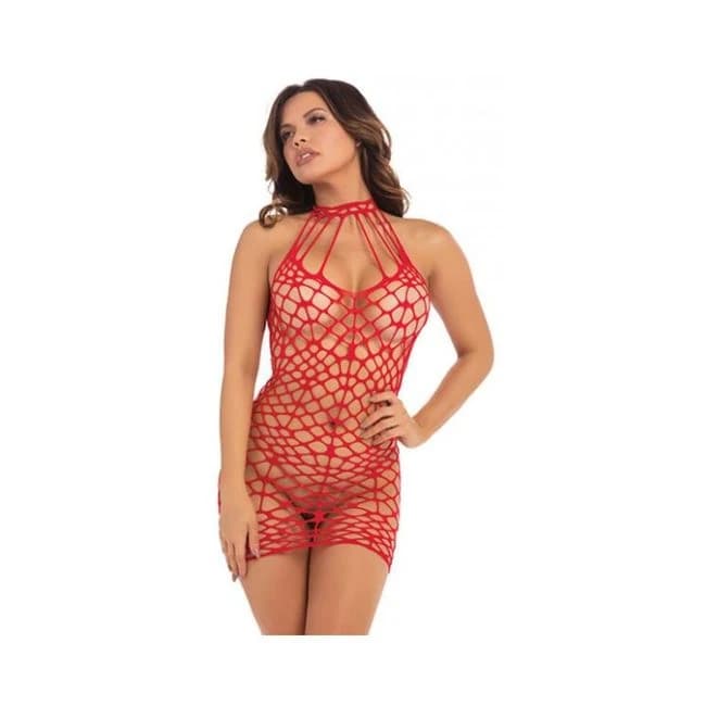 Shreds of Decency Mini Dress Red O/s - Image 1