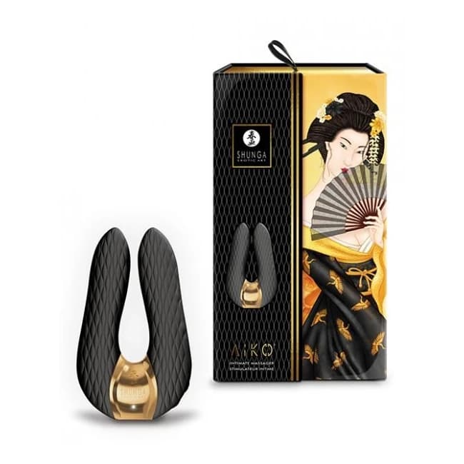 Shunga Aiko Intimate Massager - Black - Image 1