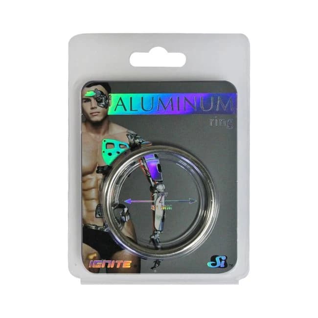 Si Anodized Aluminum Ring Platinum 2in - Image 1