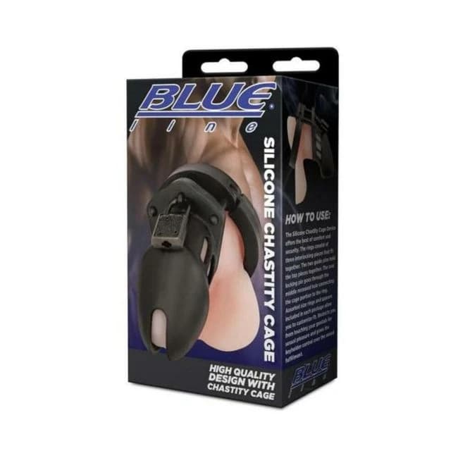 Silicone Chastity Cage Black - Image 1