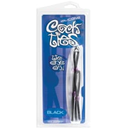 Silicone Cock Ties Black, image 5