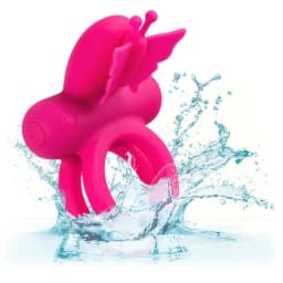 Silicone Rechargeable Butterfly Dual Ring, image 7