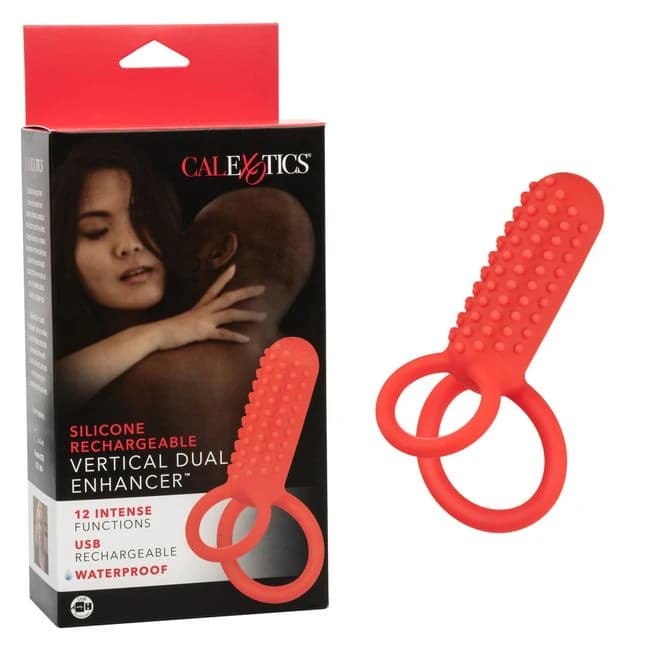 Silicone Rechargeable Vertical Dual Enhancer - Image 1