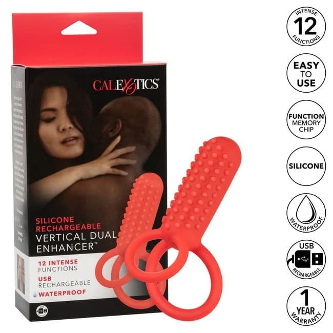 Silicone Rechargeable Vertical Dual Enhancer - Image 4