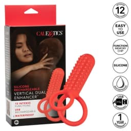 Silicone Rechargeable Vertical Dual Enhancer - Image 4