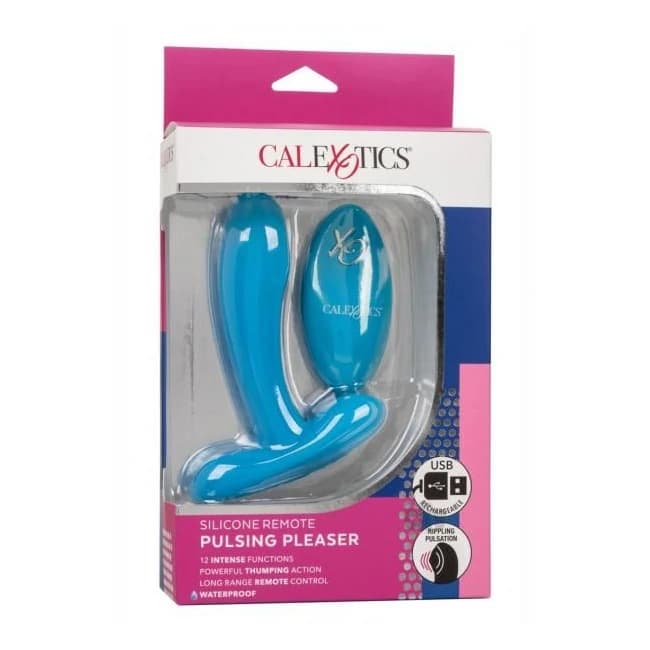 Silicone Remote Pulsing Pleaser Blue - Image 1
