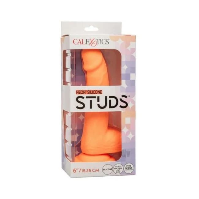 Silicone Studs Neon 6" Dildo - - Image 1