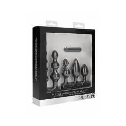 Silicone USB Rechargeable Anal Set Black, image 2