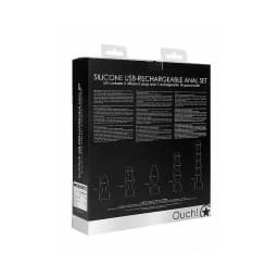 Silicone USB Rechargeable Anal Set Black, image 3