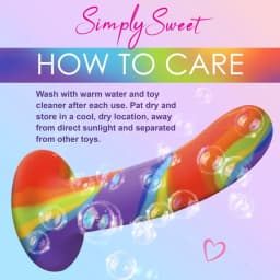 Simply Sweet Rainbow Silicone Dildo, image 2