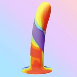 Simply Sweet Rainbow Silicone Dildo, image 3