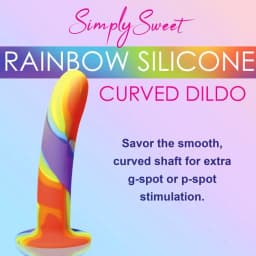 Simply Sweet Rainbow Silicone Dildo, image 5