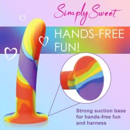 Simply Sweet Rainbow Silicone Dildo, image 6