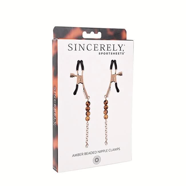 Sincerely Amber Beaded Nipple Jewelry - Image 1