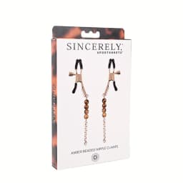 Sincerely Amber Beaded Nipple Jewelry - Image 1