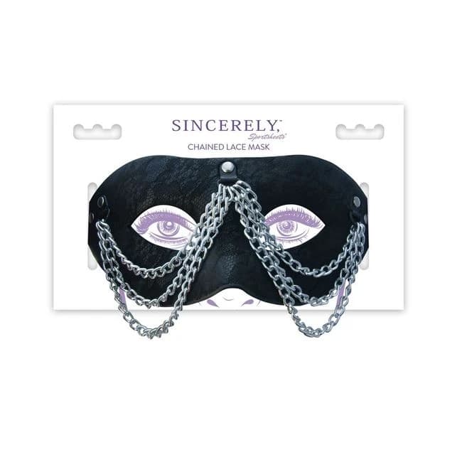 Sincerely Chained Lace Mask - Image 2