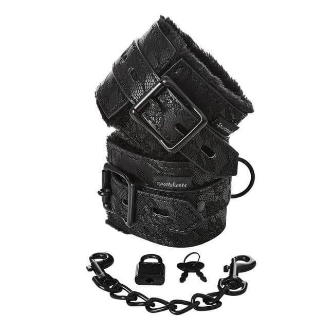 Sincerely Lace Fur Lined Hand Cuffs - Image 1
