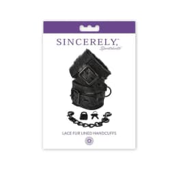Sincerely Lace Fur Lined Hand Cuffs, image 2