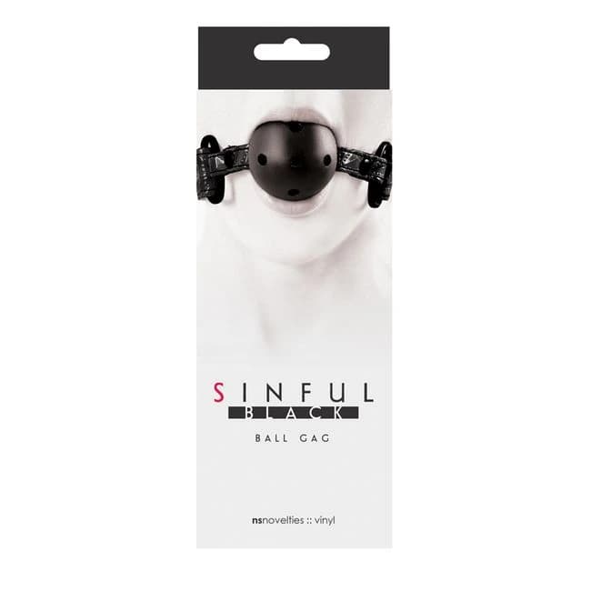 Sinful Ball Gag Black - Image 1