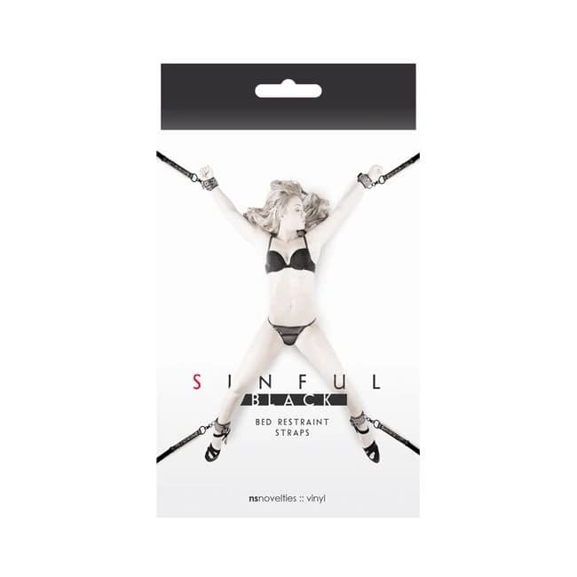 Sinful Bed Restraint Straps Black - Image 1