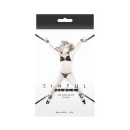 Sinful Bed Restraint Straps Black, image 1