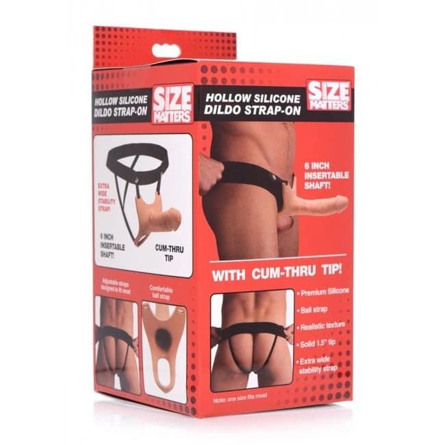 Size Matters Silicone Dildo Strap-on Flesh - Image 1