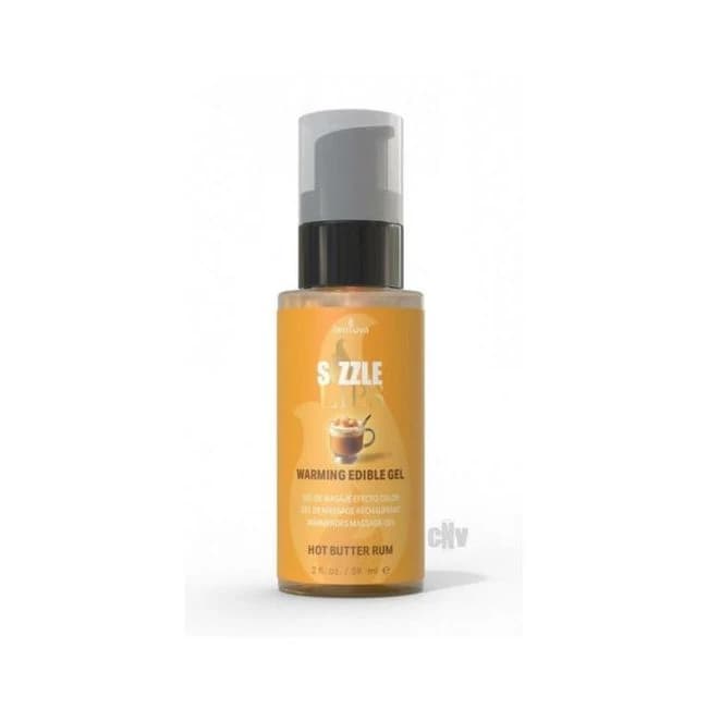 Sizzle Lips Warming Gel Butter Rum 2 Oz - Image 1