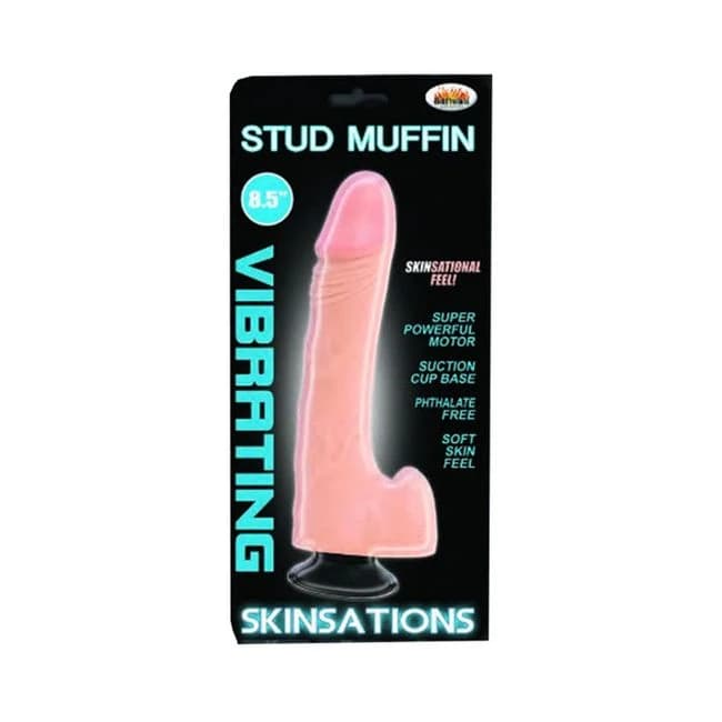 Skinsations Stud Muffin Vibrating 8.5in - Image 1