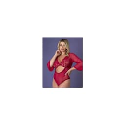 Sleeve 3/4 Playsuit Cherry, image 1