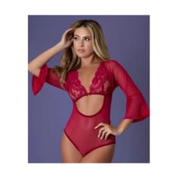 Sleeve 3/4 Playsuit Cherry, image 2