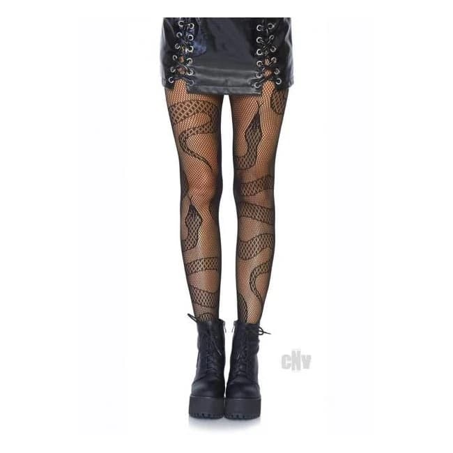 Snake Net Tights Os Black - Image 1