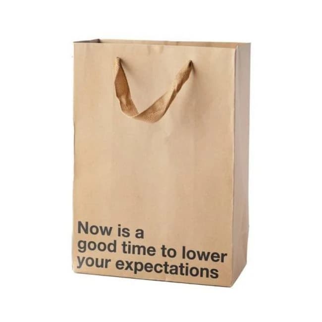 Snarky Gift Bags Lower Your Expectations 3pk - Image 1