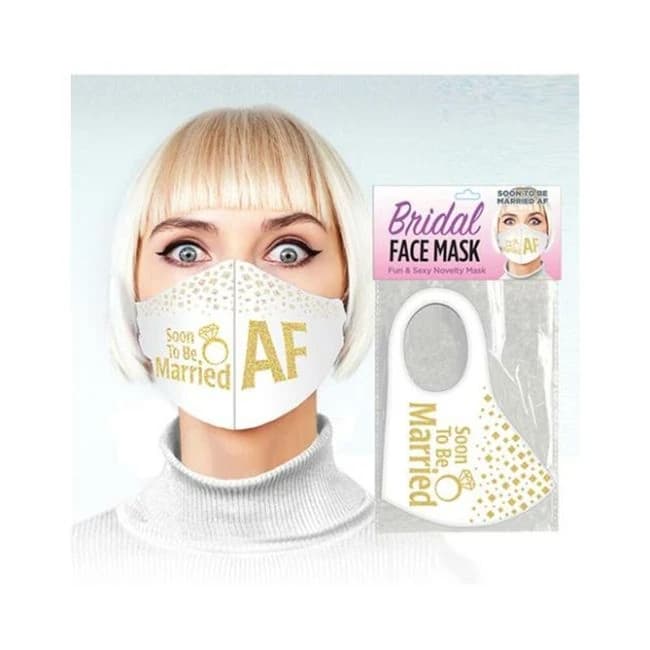 Soon to Be Married Af Glitter Mask - Image 1