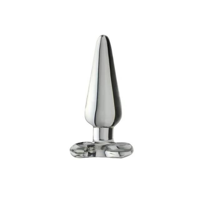 Spade Anal Plug Clear - Medium - Image 1
