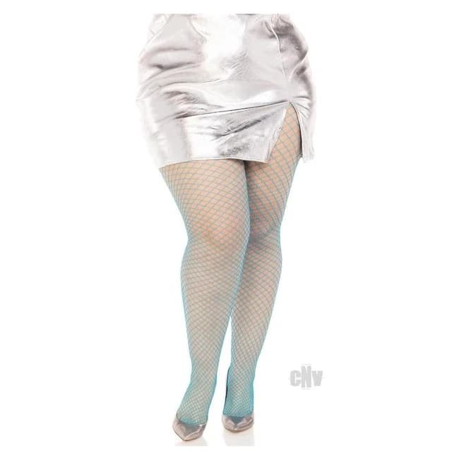 Spandex Indust Net Tights 1x-2x Blu - Image 1