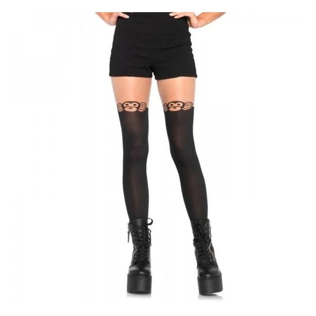 Spandex Monkey Business Hose Tail Os Blk - Image 1