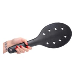Spanking Rounded Paddle with Holes Black, image 1