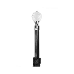 Sparkling Round Metal Handle Leather Flogger, image 2